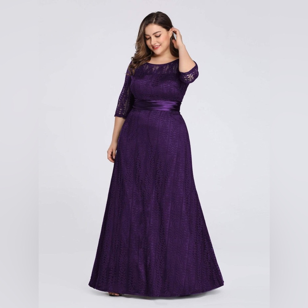 Ever Pretty, Size 16, Deep Purple Long Sleeve Formal Dress, Mother of the Bride - Picture 12 of 12